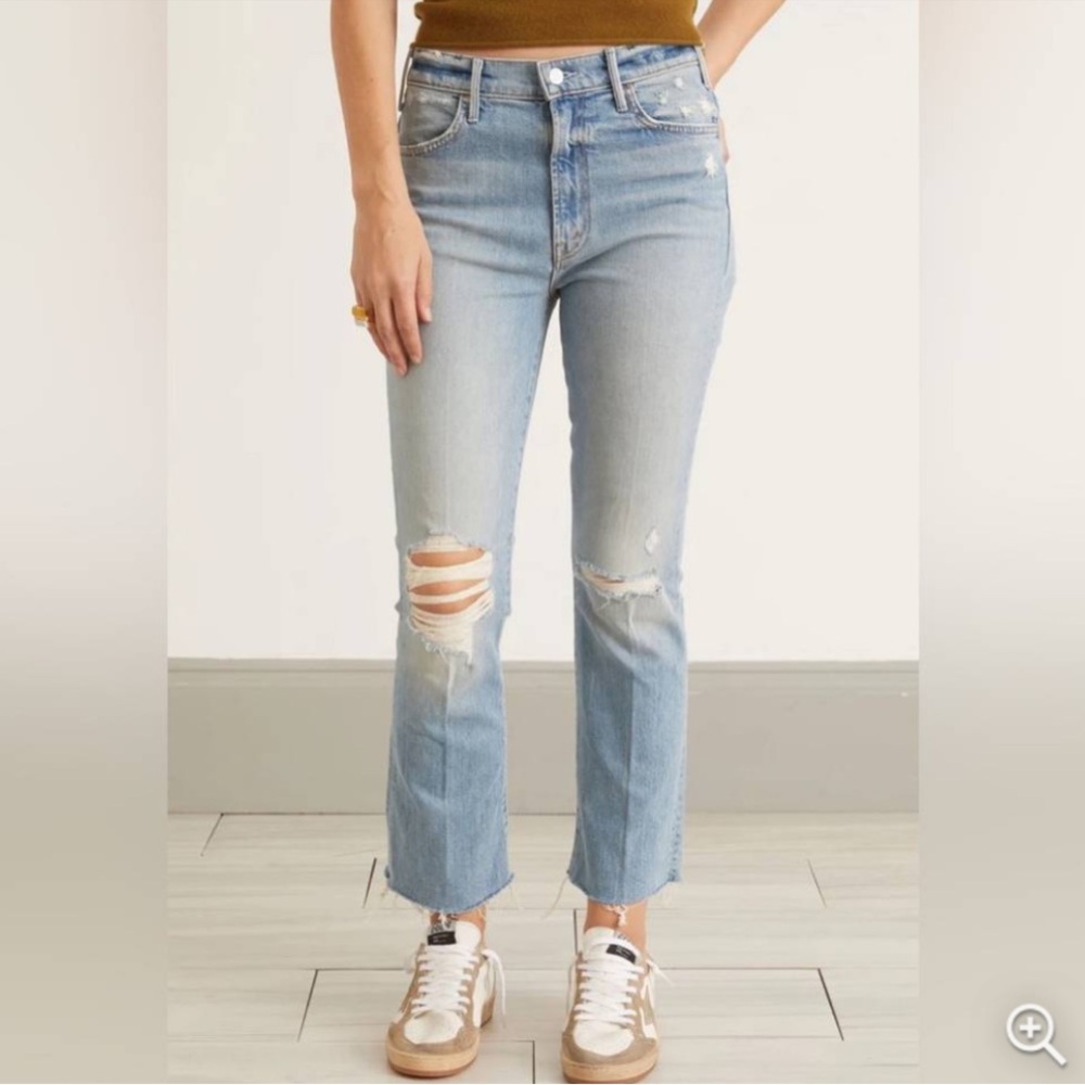 MOTHER The Hustler Ankle Fray Jeans in Ropes End Size 31